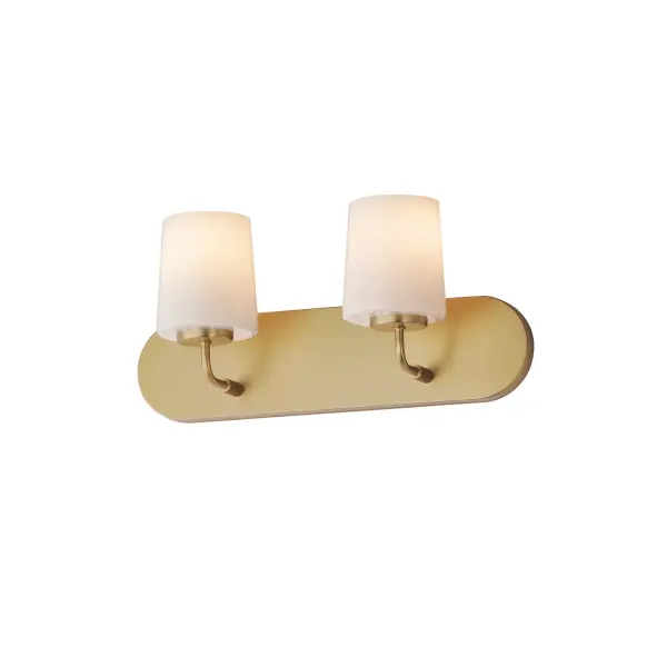 Durham Two Light Bath Vanity in Natural Aged Brass - Image 1