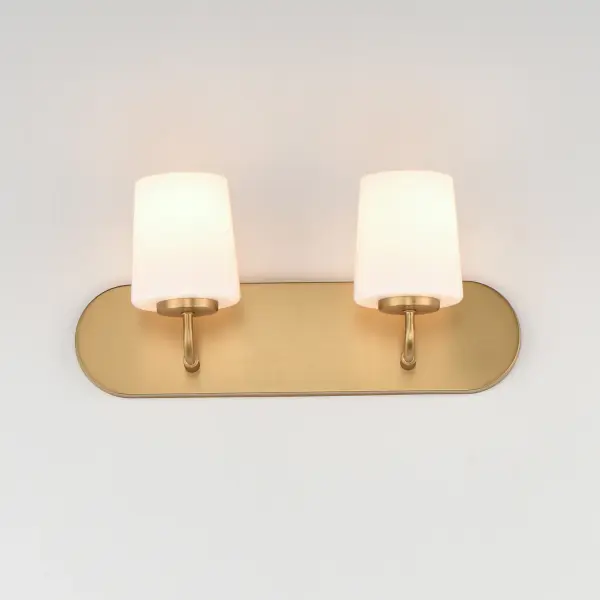 Durham Two Light Bath Vanity in Natural Aged Brass - Image 3