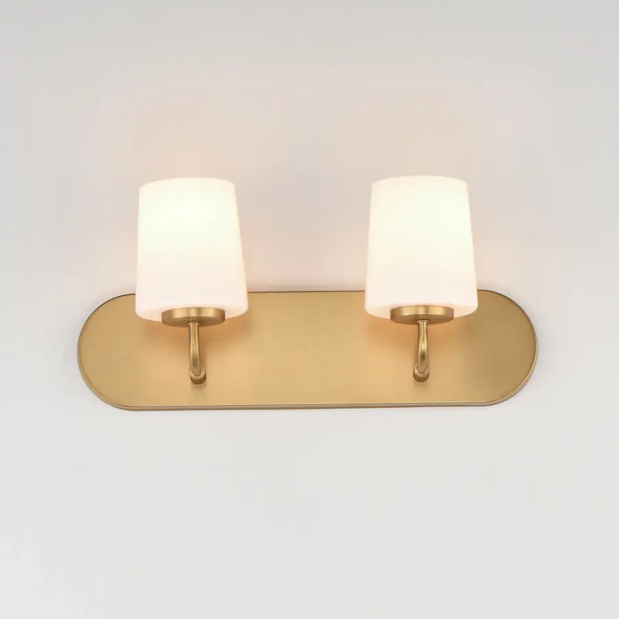 Durham Two Light Bath Vanity in Natural Aged Brass - Image 3