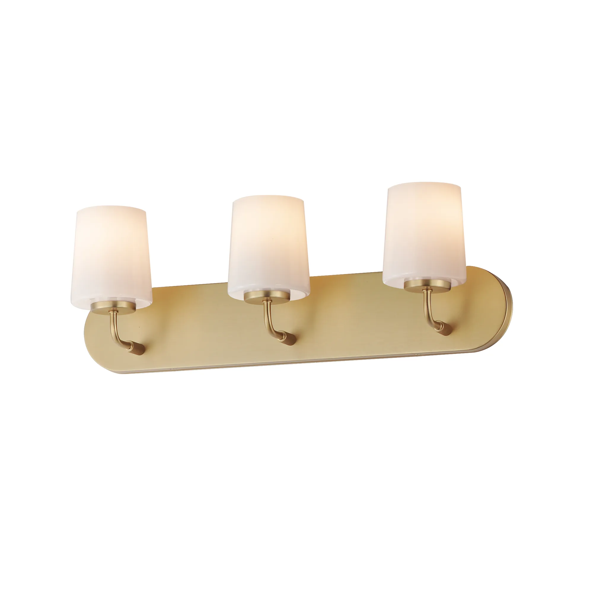 Durham Three Light Bath Vanity in Natural Aged Brass