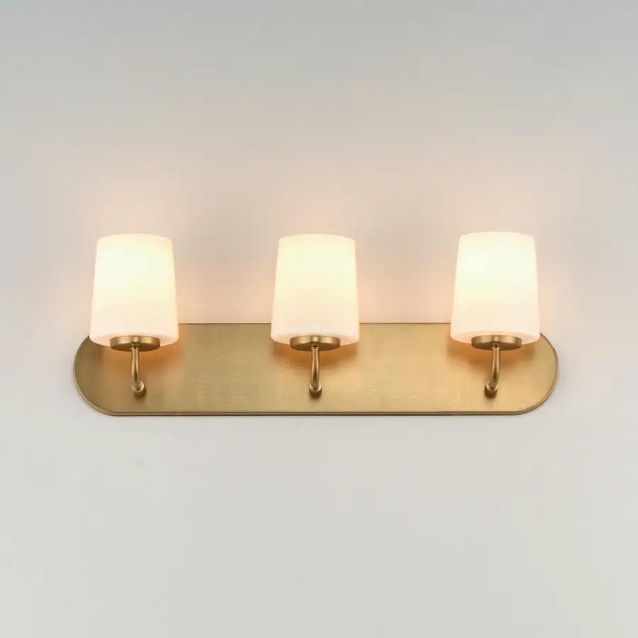 Durham Three Light Bath Vanity in Natural Aged Brass - Image 3