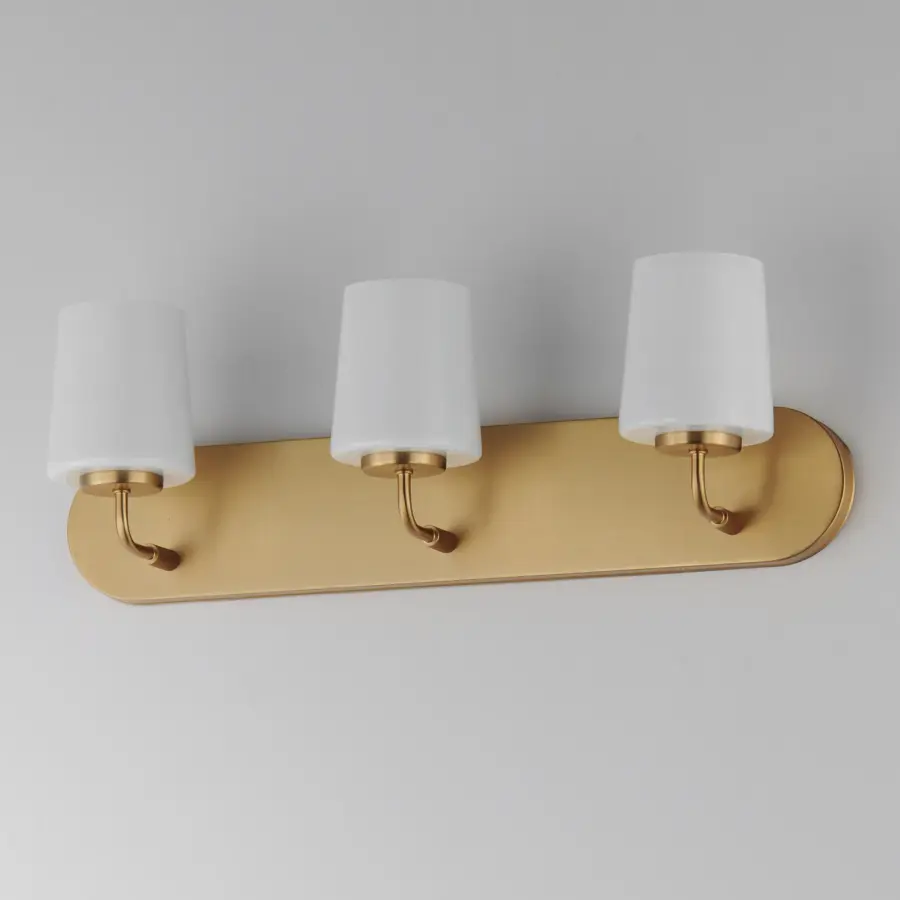 Durham Three Light Bath Vanity in Natural Aged Brass - Image 4