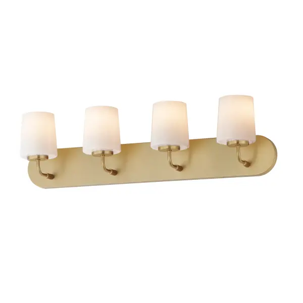 Durham Four Light Bath Vanity in Natural Aged Brass - Image 1