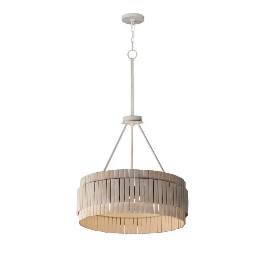 Satori Three Light Chandelier in Ecru