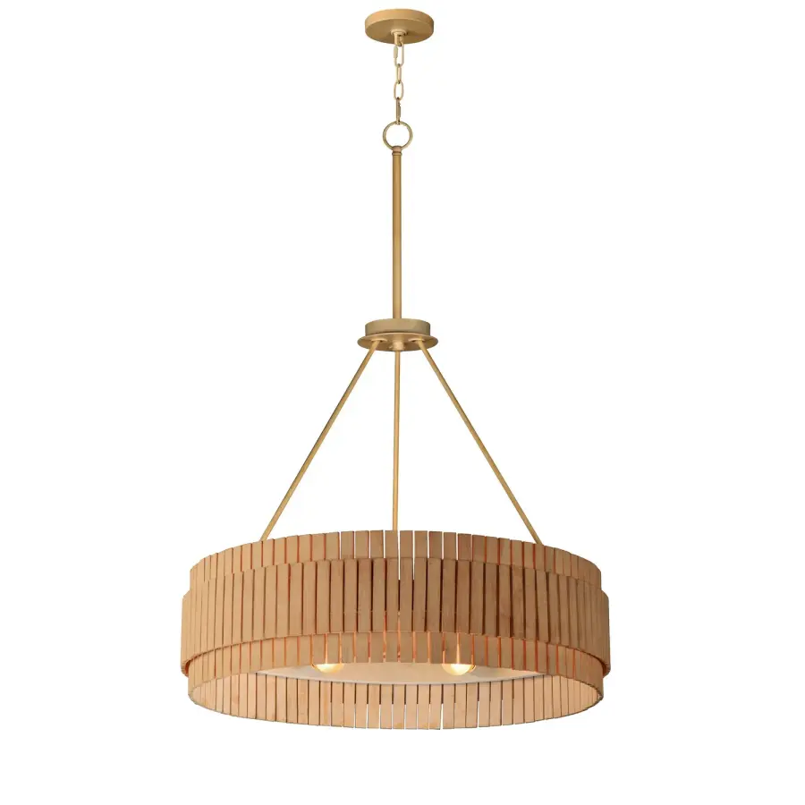 Satori 6-Light Chandelier in Natural Aged Brass