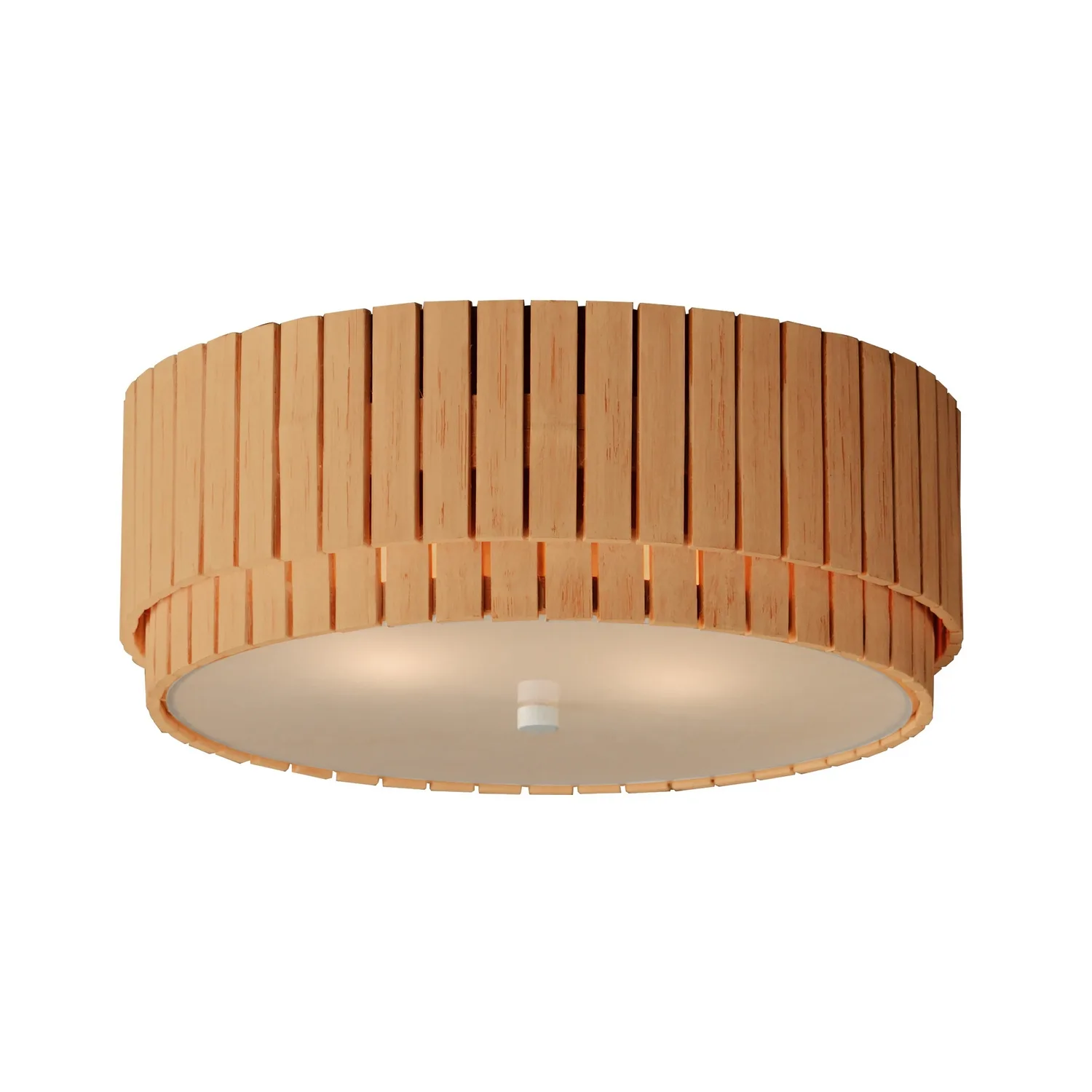 Satori Two Light Flush Mount in Natural Aged Brass