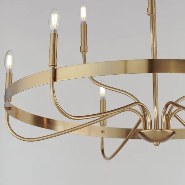Frankie 9-Light Chandelier in Heritage Brass - Image 4