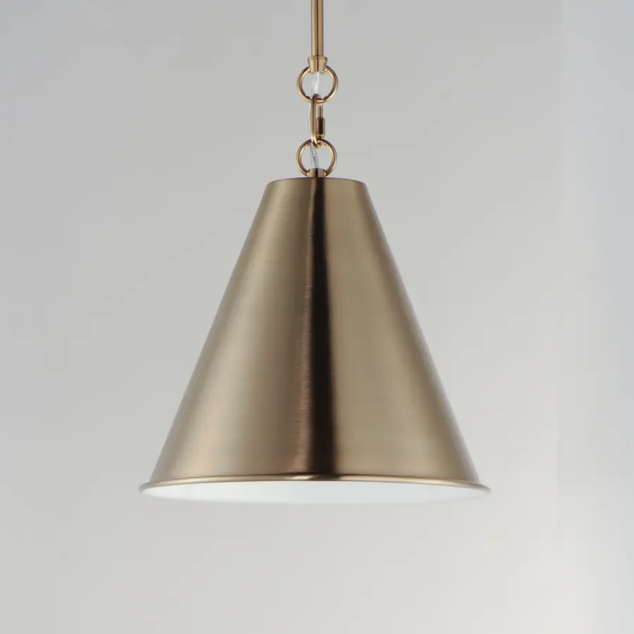 Veritas One Light Pendant in Heritage Brass - Image 2