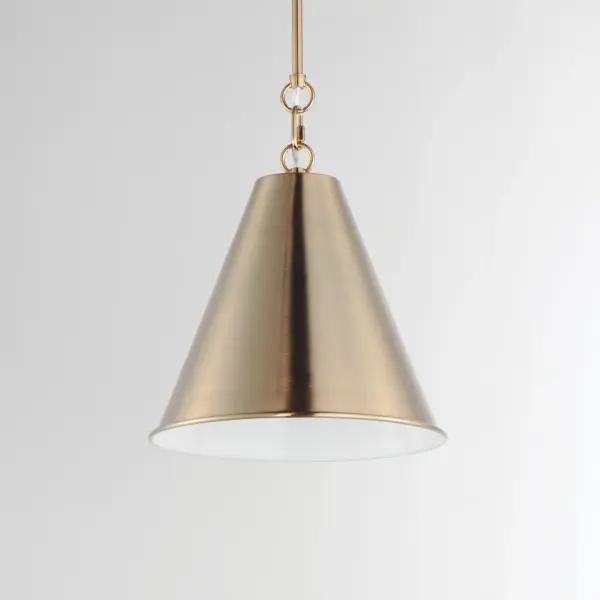 Veritas One Light Pendant in Heritage Brass - Image 3