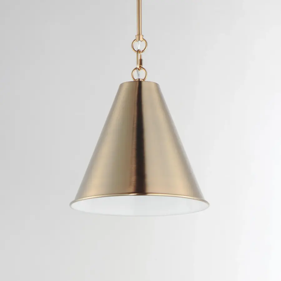 Veritas One Light Pendant in Heritage Brass - Image 3