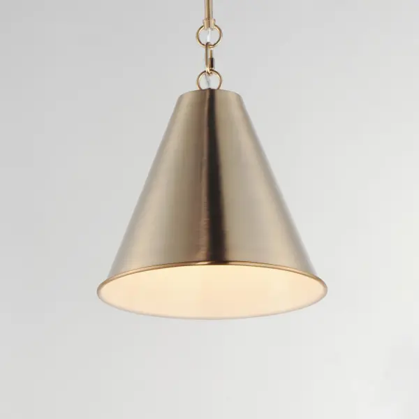 Veritas One Light Pendant in Heritage Brass - Image 4