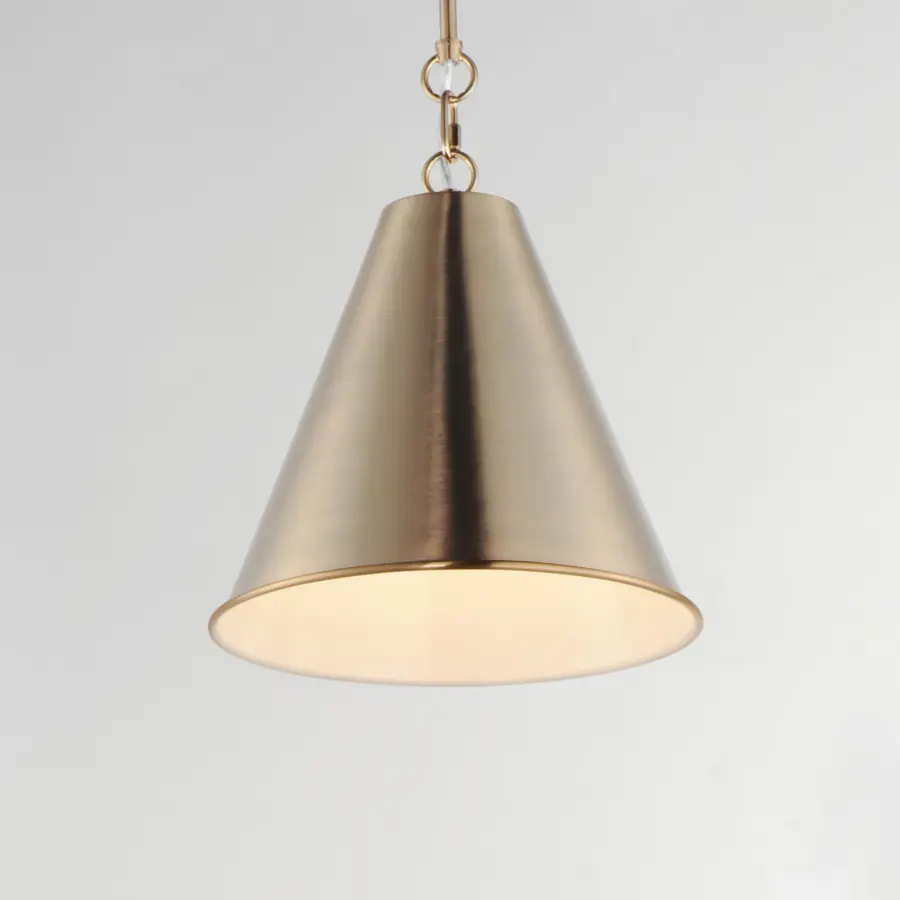 Veritas One Light Pendant in Heritage Brass - Image 4