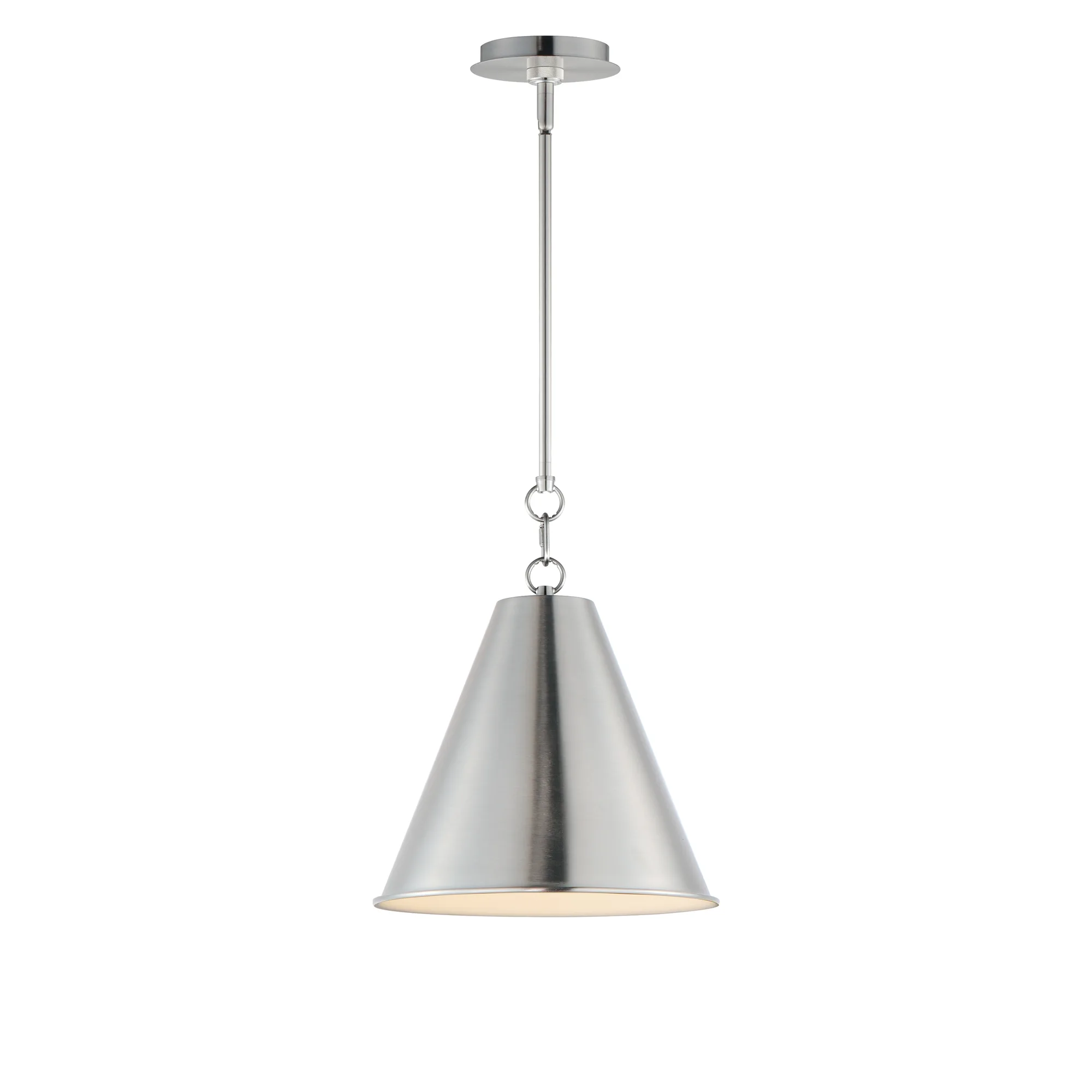 Veritas One Light Pendant in Satin Nickel