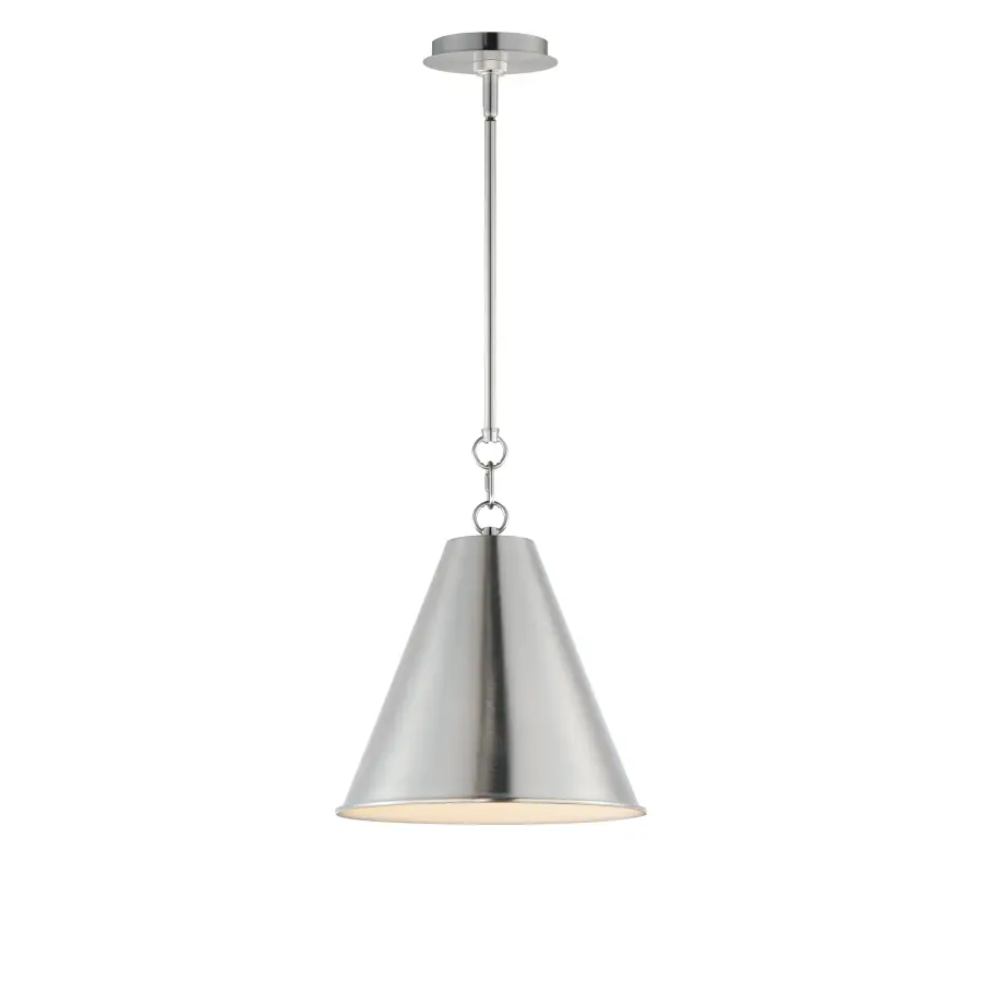 Veritas One Light Pendant in Satin Nickel - Image 1