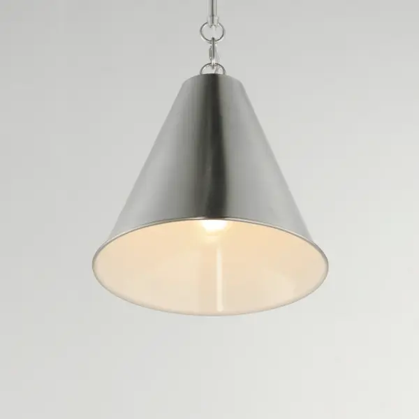 Veritas One Light Pendant in Satin Nickel - Image 4