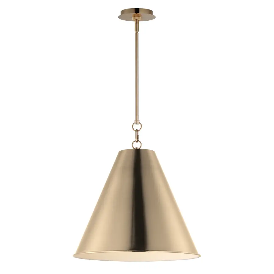 Veritas One Light Pendant in Heritage Brass - Image 1