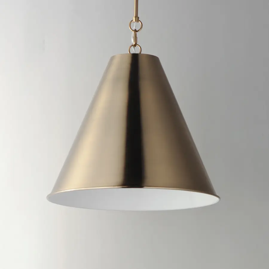Veritas One Light Pendant in Heritage Brass - Image 3
