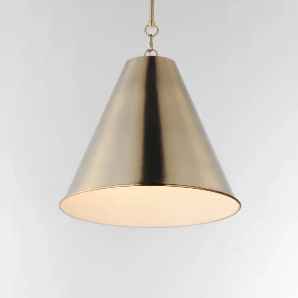 Veritas One Light Pendant in Heritage Brass - Image 4