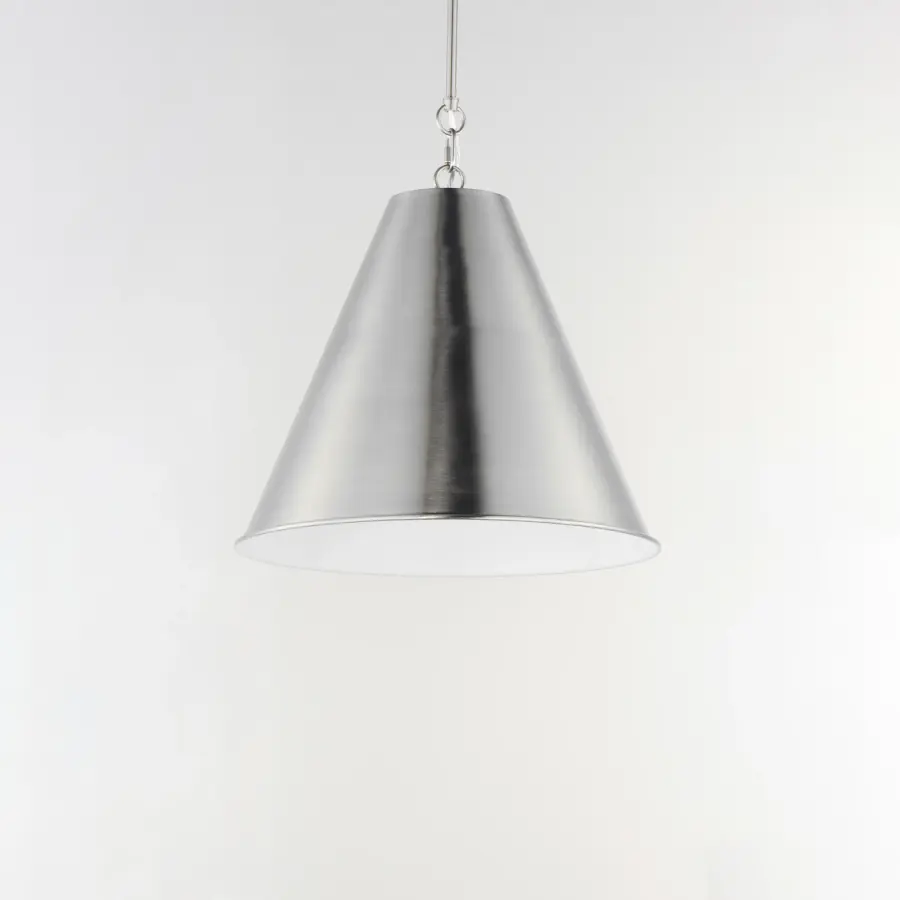 Veritas One Light Pendant in Satin Nickel - Image 2