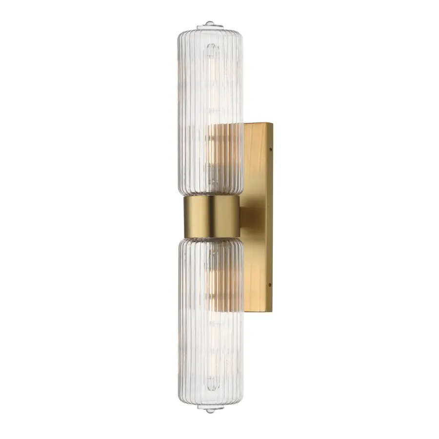 Kasbah Two Light Wall Sconce in Satin Brass - Image 1