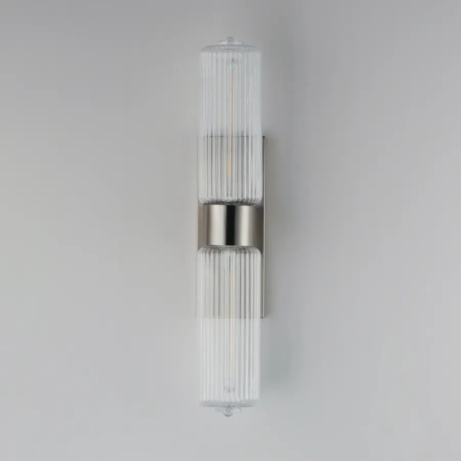 Kasbah Two Light Wall Sconce in Satin Nickel - Image 2
