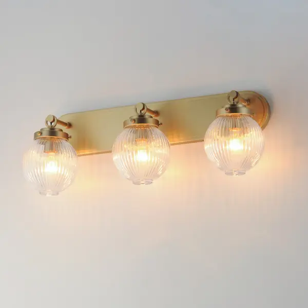 Kasbah Three Light Bath Vanity in Satin Brass - Image 4