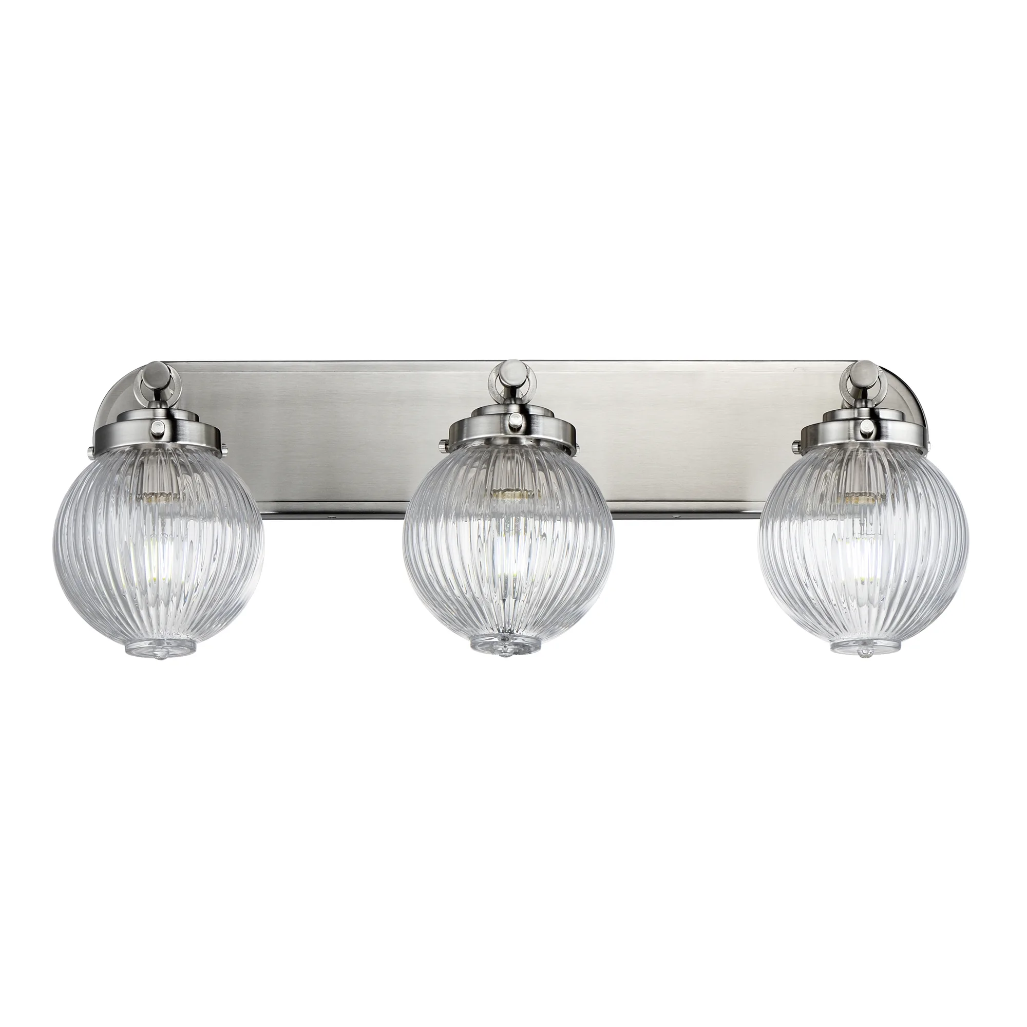 Kasbah Three Light Bath Vanity in Satin Nickel