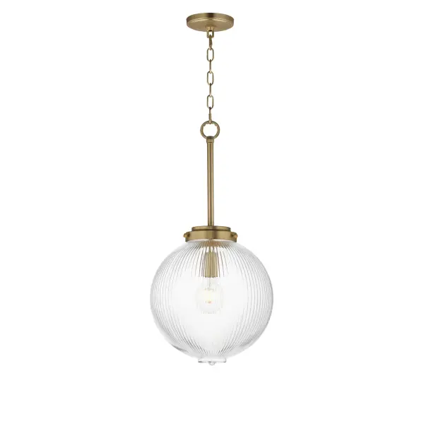 Kasbah One Light Pendant in Satin Brass - Image 1