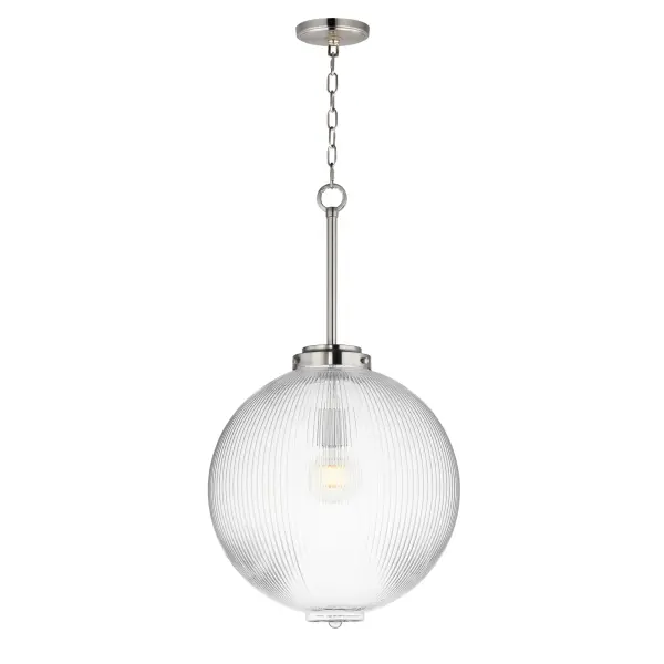 Kasbah One Light Pendant in Satin Nickel - Image 1