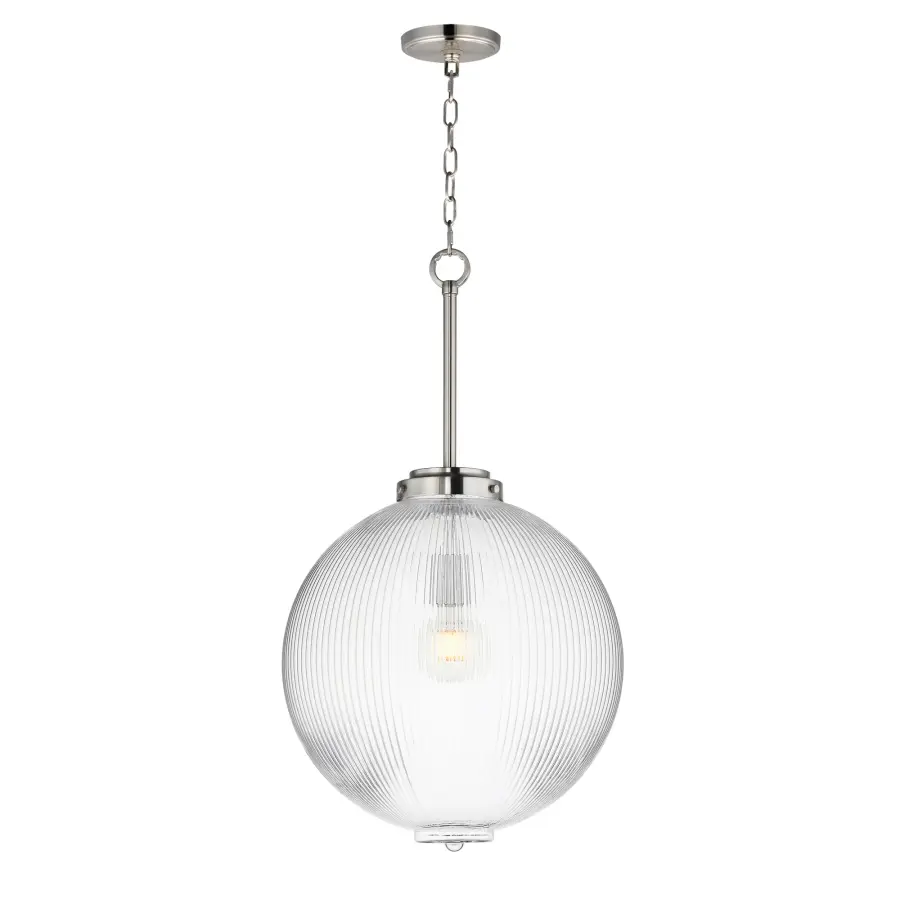 Kasbah One Light Pendant in Satin Nickel - Image 1