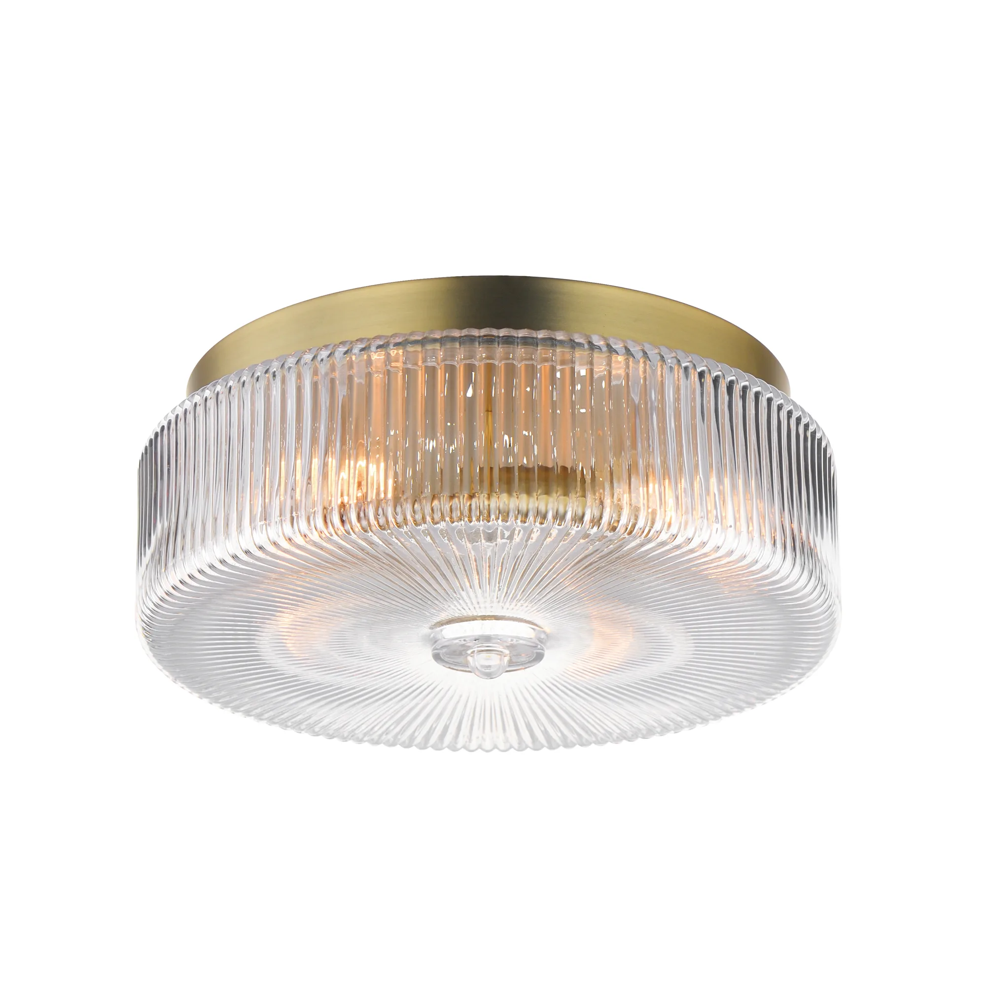 Kasbah Four Light Flush Mount in Satin Brass