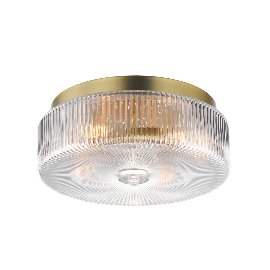 Kasbah Four Light Flush Mount in Satin Brass - Image 1