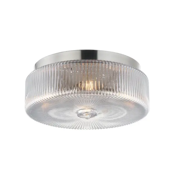 Nostalgic spherical glass volumes with a ribbed pattern and a dipped flat bottom, this collection offers a retro and eclectic choice for pendants and sconces. Available in Oil Rubbed Bronze, Satin Brass, and Satin Nickel, these fixtures provide elegant illumination, adding distinctive style to common spaces. Collection: Kasbah Finish: Satin Nickel Glass: Clear Ribbed Width: 15.75" Height: 7.25" Length: 15.75" Weight: 11.91 lb Wire: 8" Canopy: 13.5"x13.5"x1.5" Number of Bulbs: 4 Maximum Wattage: 60.00 W Bulb Type: A19 Bulb Base: E26 Medium Light Source: Incandescent Dimmable Voltage: 120.00 V Material: Steel, Glass Safety Listing: cETLus Safety Rating: Dry Spec Sheet Instructions