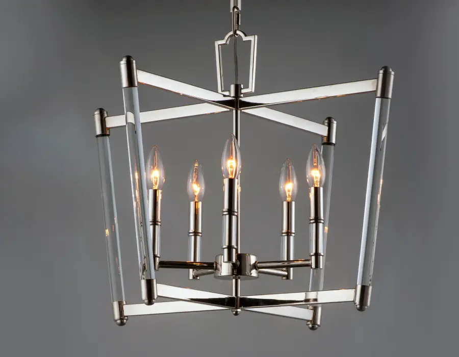 Lucent Five Light Chandelier in Polished Nickel - Image 2