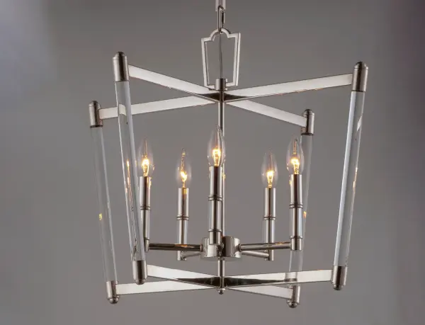 Lucent Five Light Chandelier in Polished Nickel - Image 4