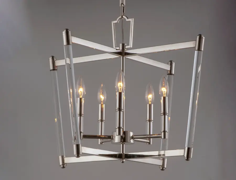 Lucent Five Light Chandelier in Polished Nickel - Image 4