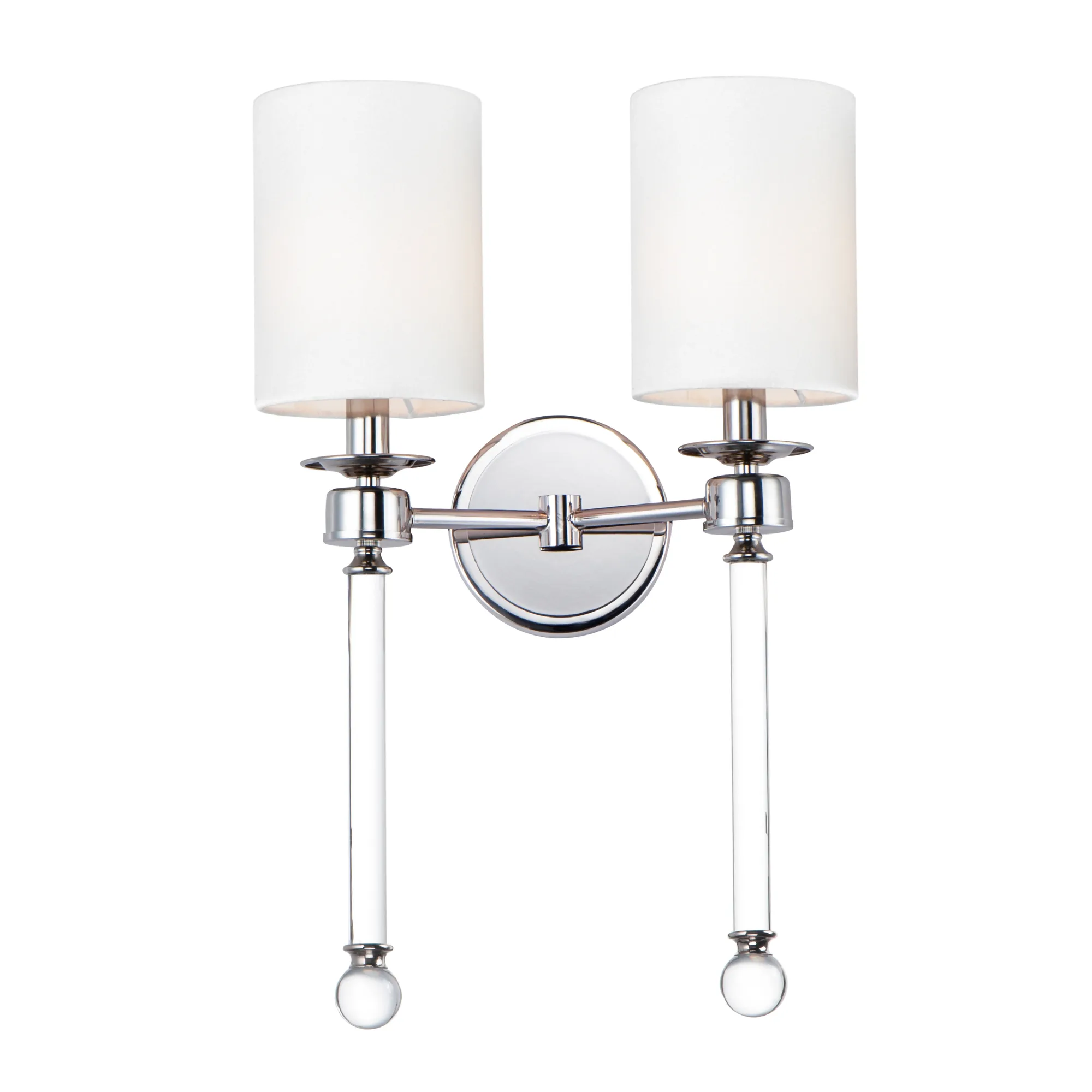 Lucent Two Light Wall Sconce in Polished Nickel