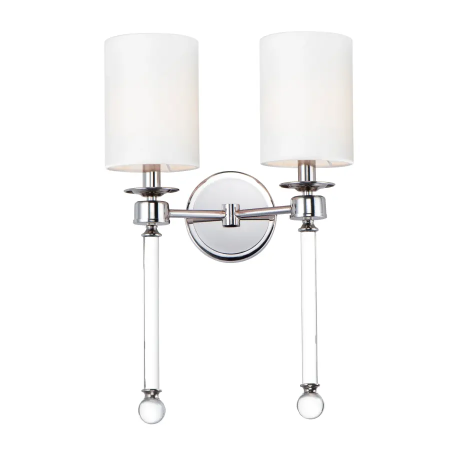 Lucent Two Light Wall Sconce in Polished Nickel - Image 1