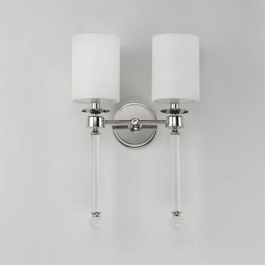 Lucent Two Light Wall Sconce in Polished Nickel - Image 2