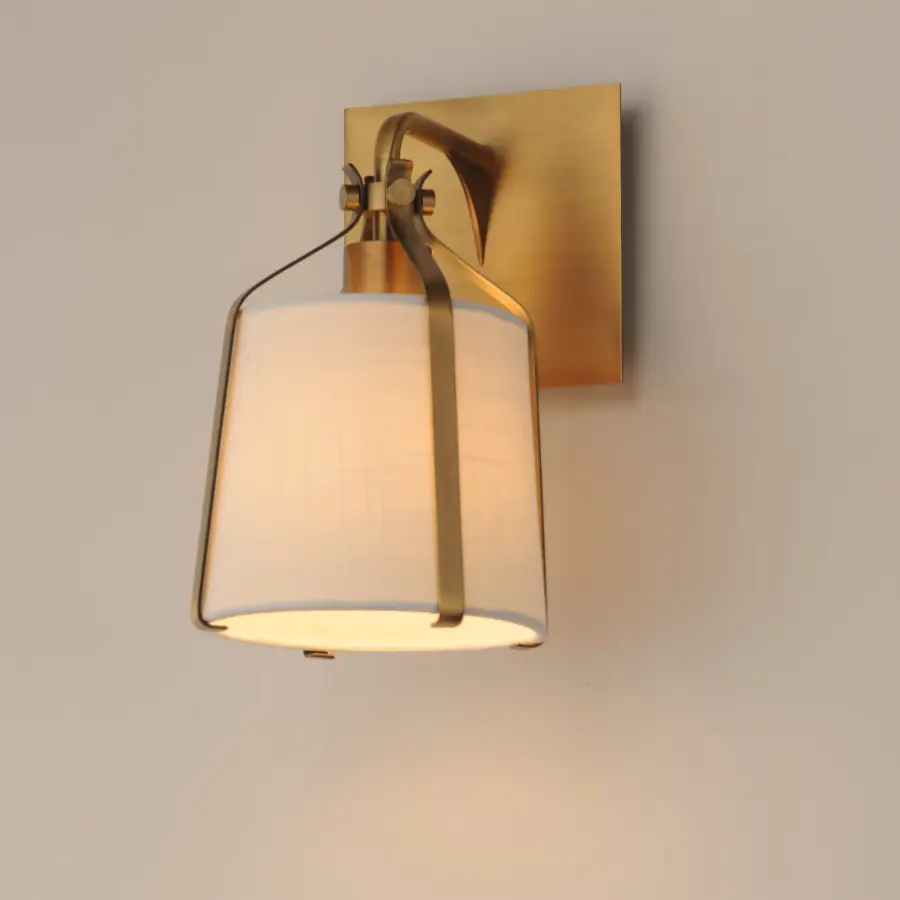 Bandera One Light Wall Sconce in Natural Aged Brass - Image 4