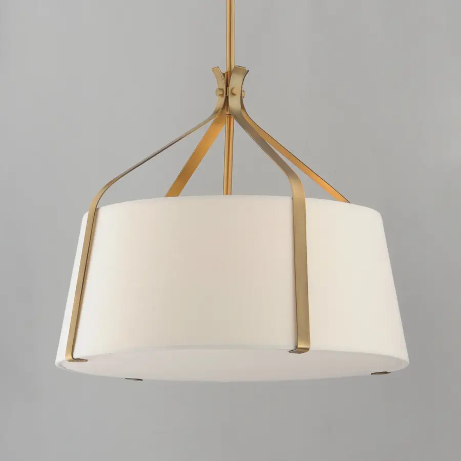 Bandera Three Light Pendant in Natural Aged Brass - Image 2