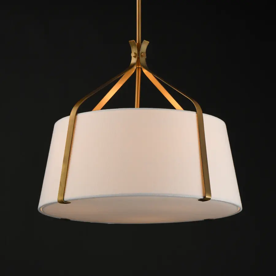 Bandera Three Light Pendant in Natural Aged Brass - Image 3