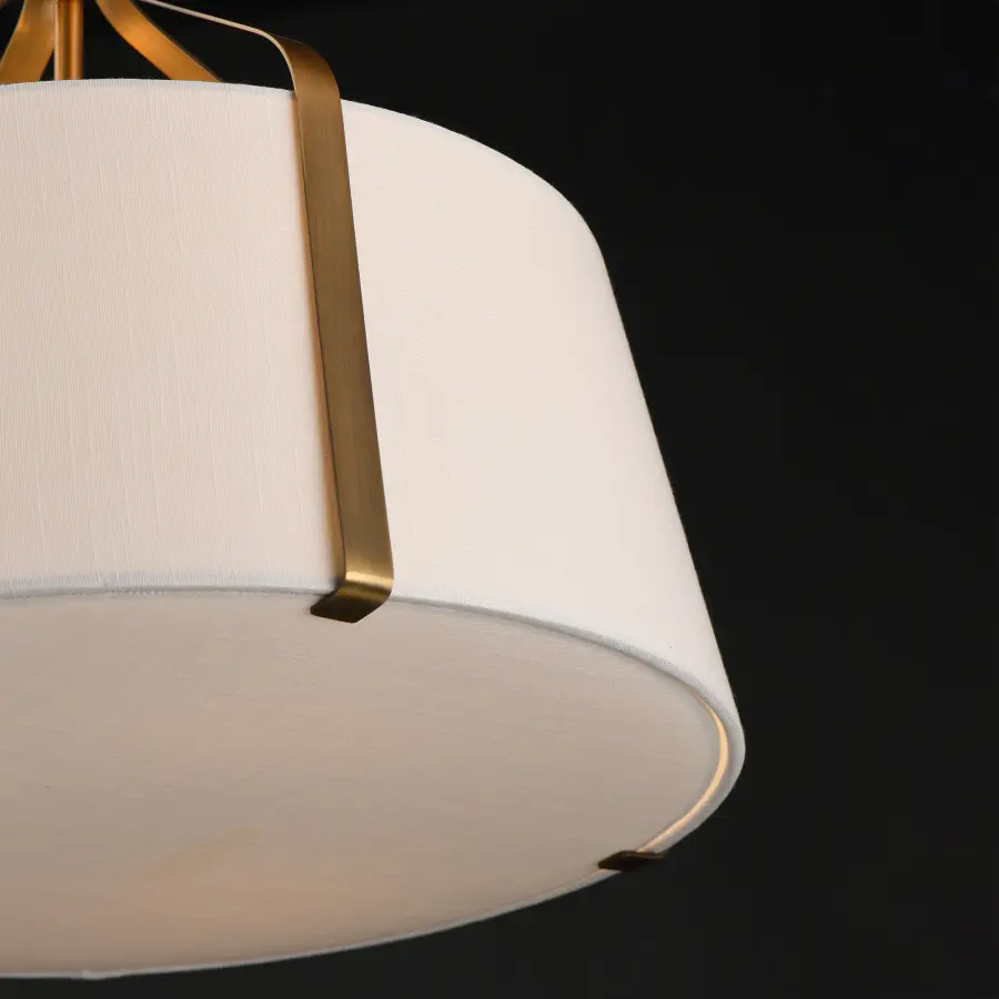 Bandera Three Light Pendant in Natural Aged Brass - Image 4