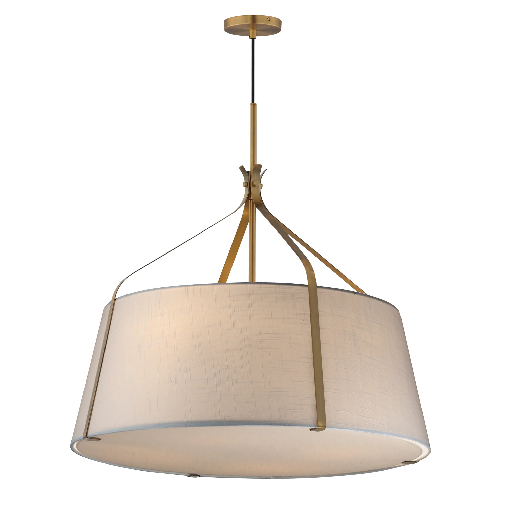Bandera Four Light Pendant in Natural Aged Brass