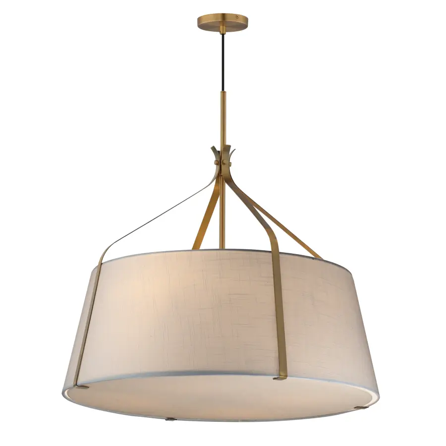 Bandera Four Light Pendant in Natural Aged Brass - Image 1