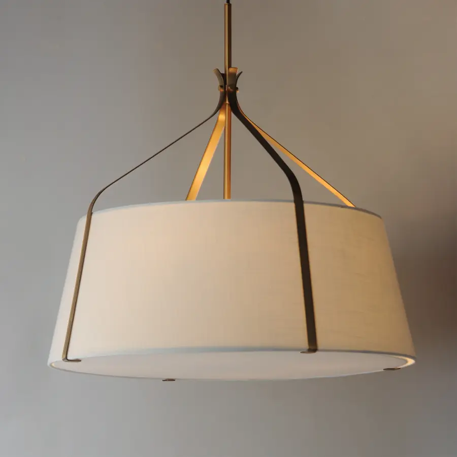 Bandera Four Light Pendant in Natural Aged Brass - Image 3