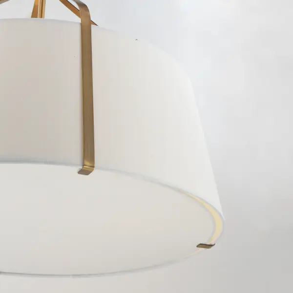 Bandera Four Light Pendant in Natural Aged Brass - Image 4