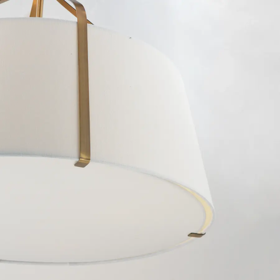 Bandera Four Light Pendant in Natural Aged Brass - Image 4