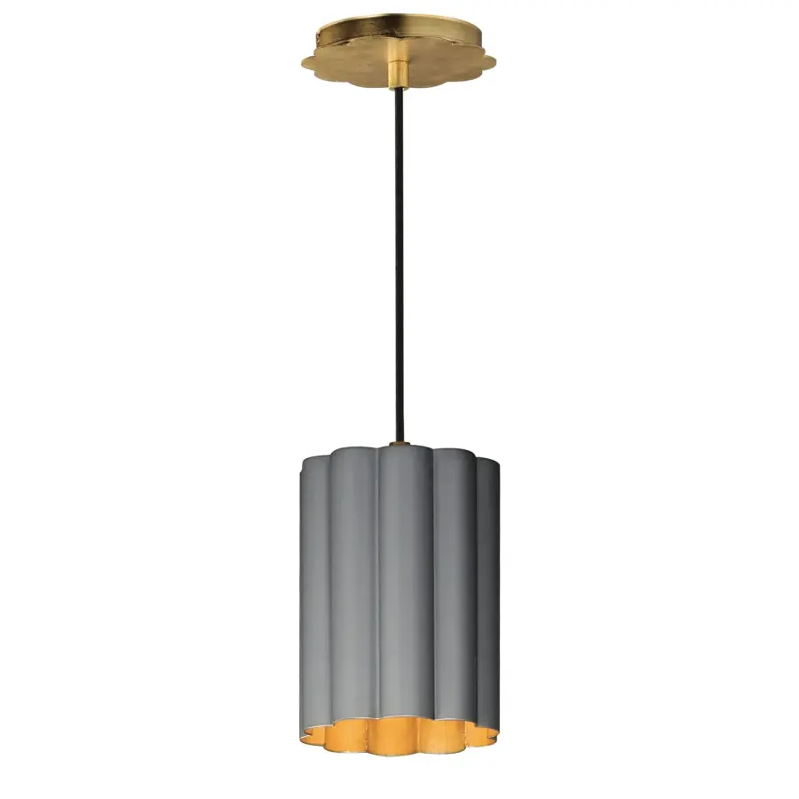 Primrose One Light Pendant in Gold Leaf