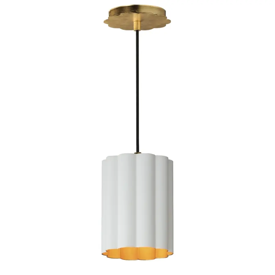 Primrose One Light Pendant in Gold Leaf